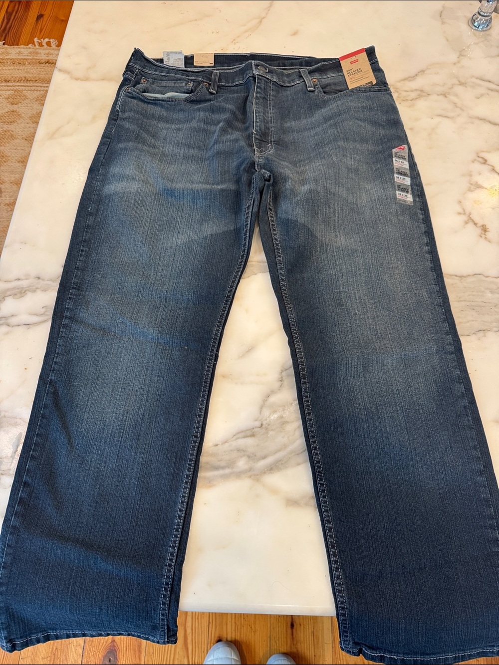 Levi's Men's Bootcut Jeans in Faded Blue Denim